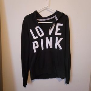 Victoria's Secret Pink black hoodie Jacket.